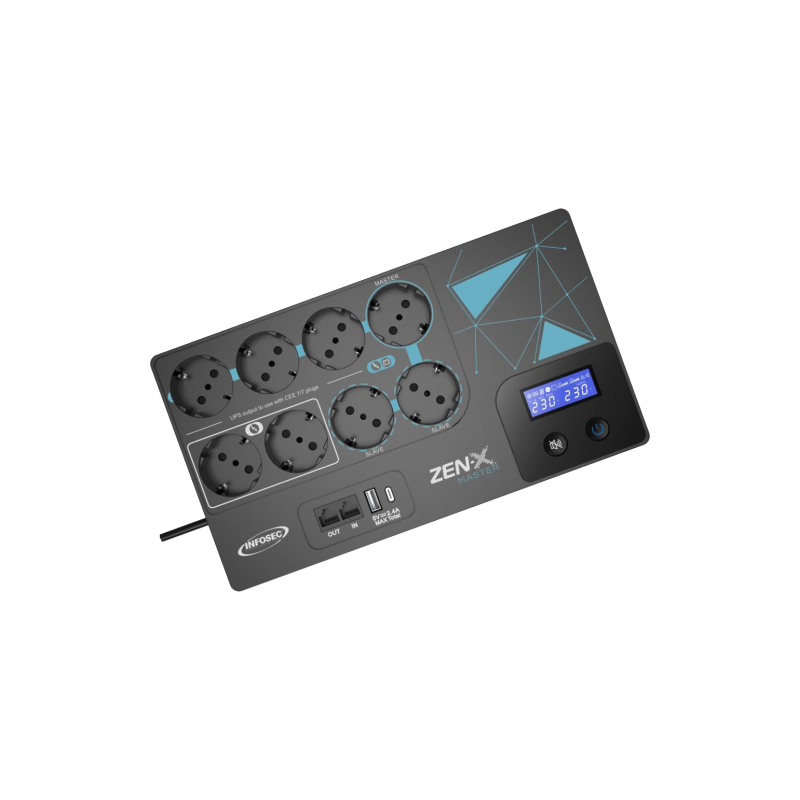 Infosec Zen-X Master FR/Schuko UPS, 1000VA/600W