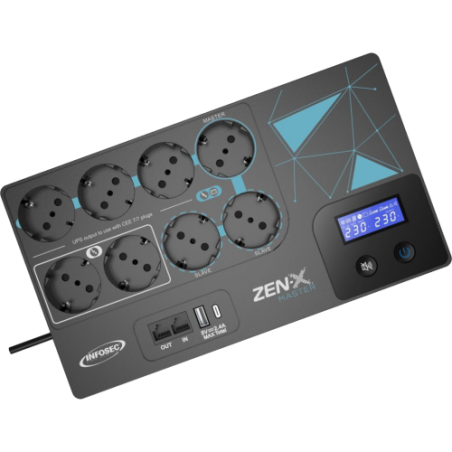 Infosec Zen-X Master FR/Schuko UPS, 800VA/480W