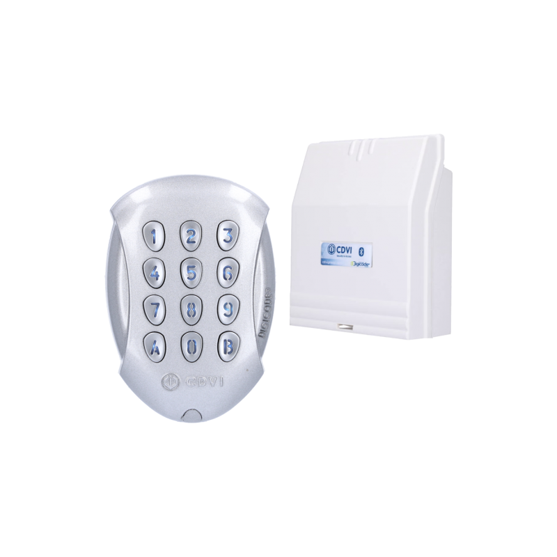 CDVI koodilukko, Bluetooth, IP64/IK10, hopea